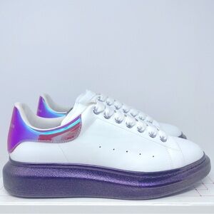 A pair of Alexander McQueen’s oversized sneakers -size 12 Men’s-White and Purple